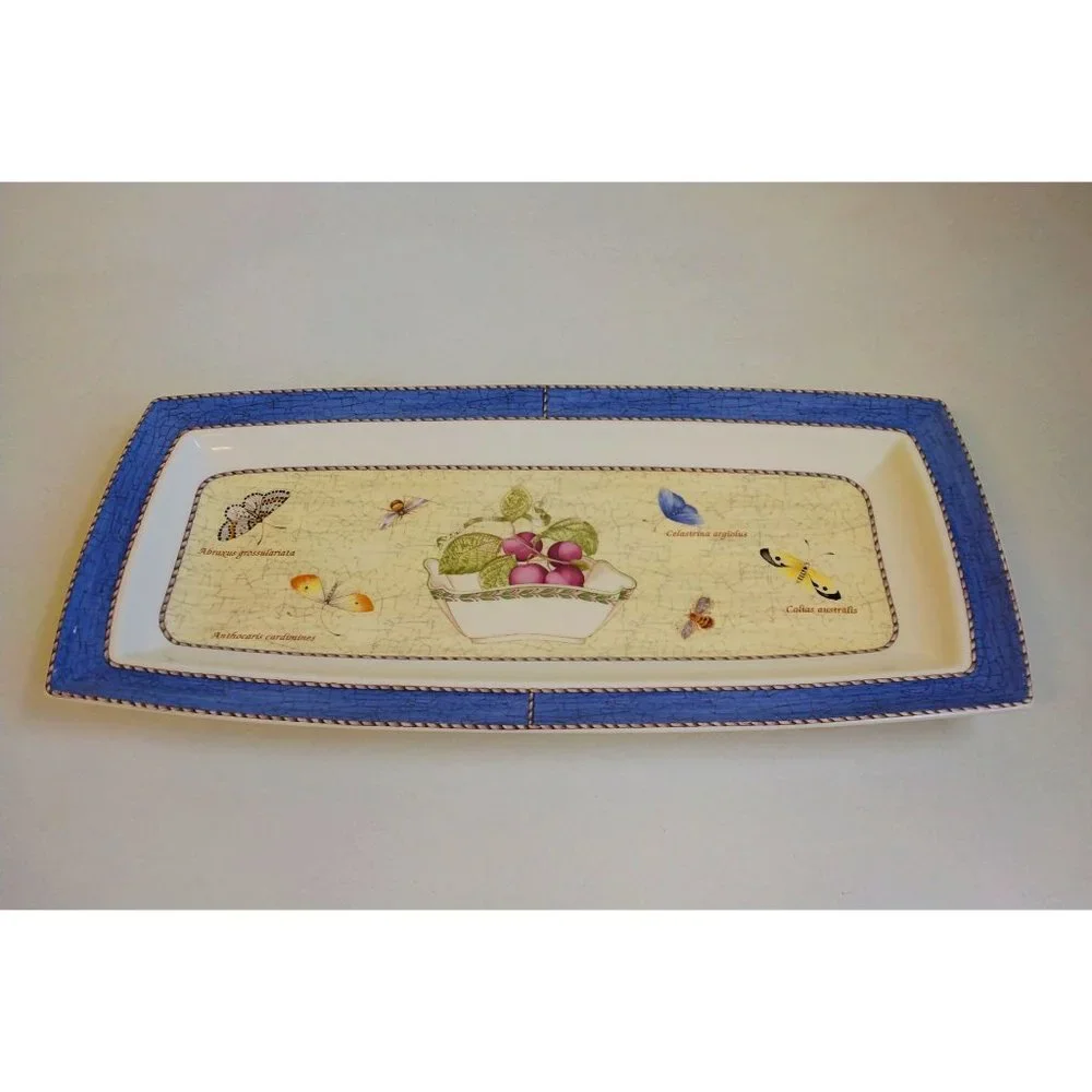 Wedgwood Queen's Ware Sarah's Garden Porcelain Sandwich Tray